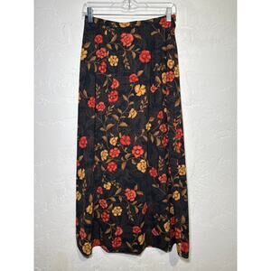 Vintage Kathie Lee floral midi skirt womens 6 peasant cottagecore prairie fairy